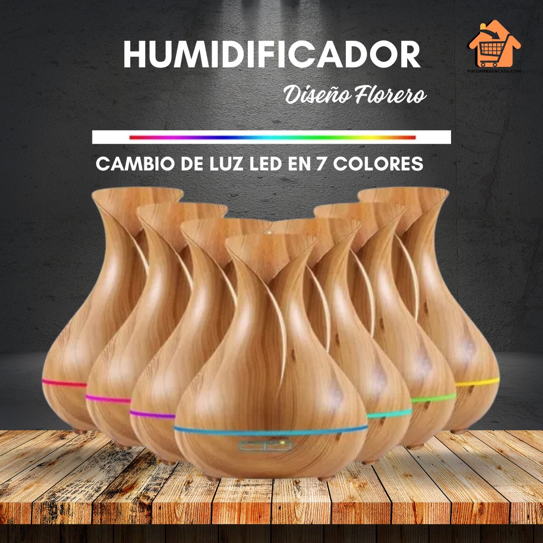 Difusor De Aromas Tipo Florero Led