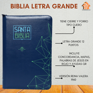 BIBLIA LETRA GRANDE CON CIERRE- REINA VALERA 1960