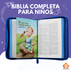 Biblia INFANTIL - RV 1960 (Disponible en Azul y Rosado)