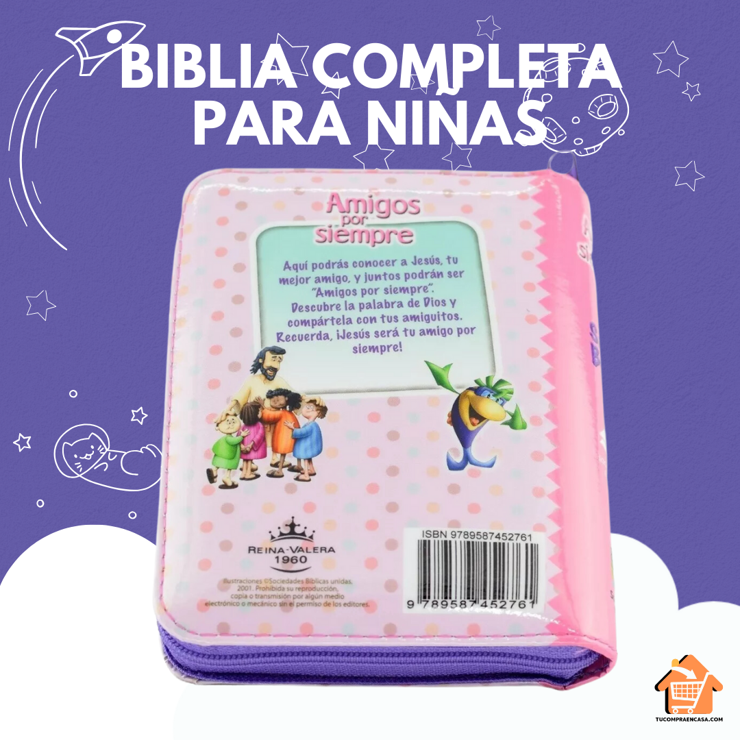 Biblia INFANTIL - RV 1960 (Disponible en Azul y Rosado)